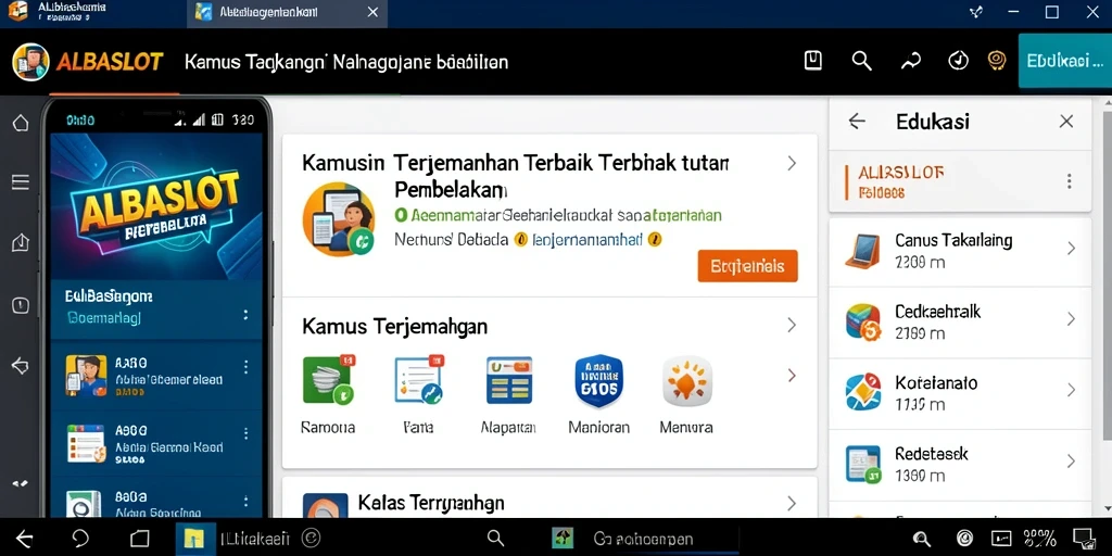 Tampilan antarmuka ALBASLOT yang modern dan user-friendly.