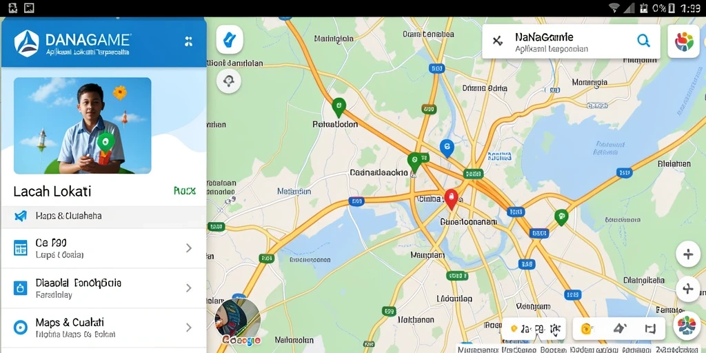 Tampilan antarmuka aplikasi Lacak Lokasi yang informatif dan intuitif.