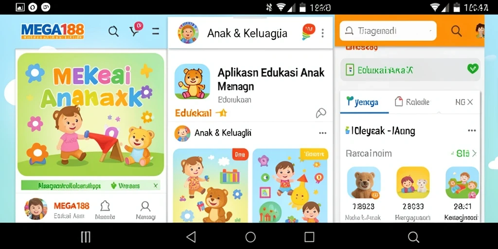 Tampilan antarmuka MEGA188 yang interaktif dan edukatif.