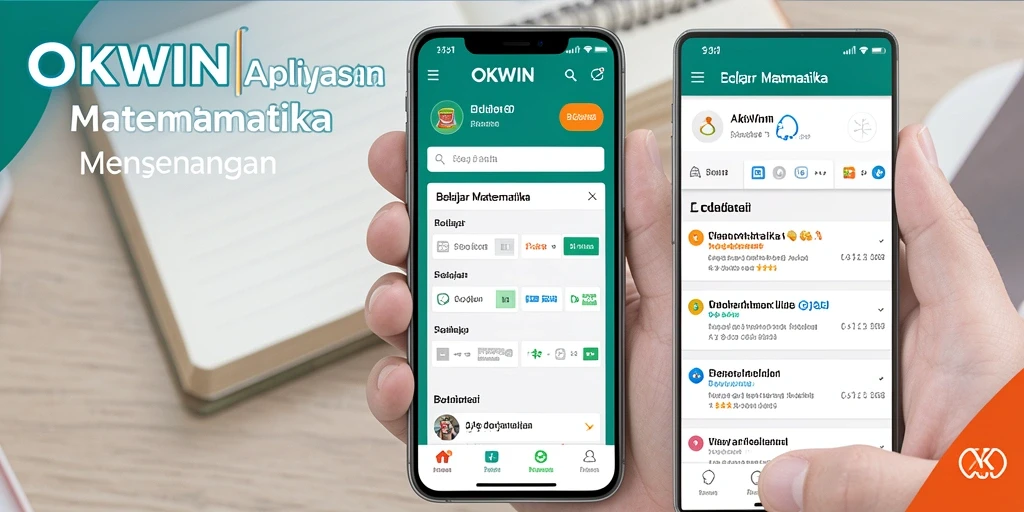 Screenshot antarmuka aplikasi OKWIN untuk Belajar Matematika.