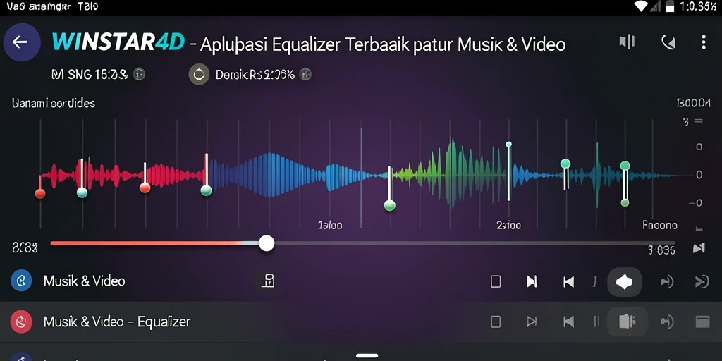 Antarmuka menarik WINSTAR4D dengan kontrol Equalizer yang intuitif.