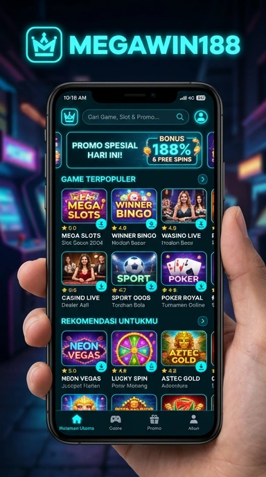 Tampilan katalog aplikasi megewin188